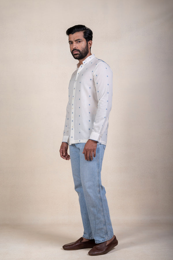 White Jaamdani Shirt