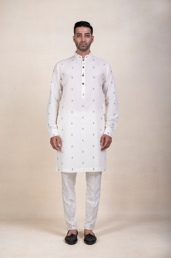 White Jaamdani Kurta