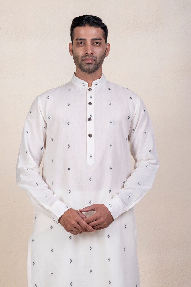 White Jaamdani Kurta