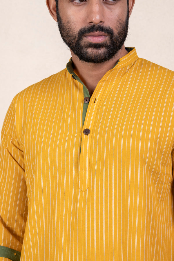 Yellow Stripes Kurta
