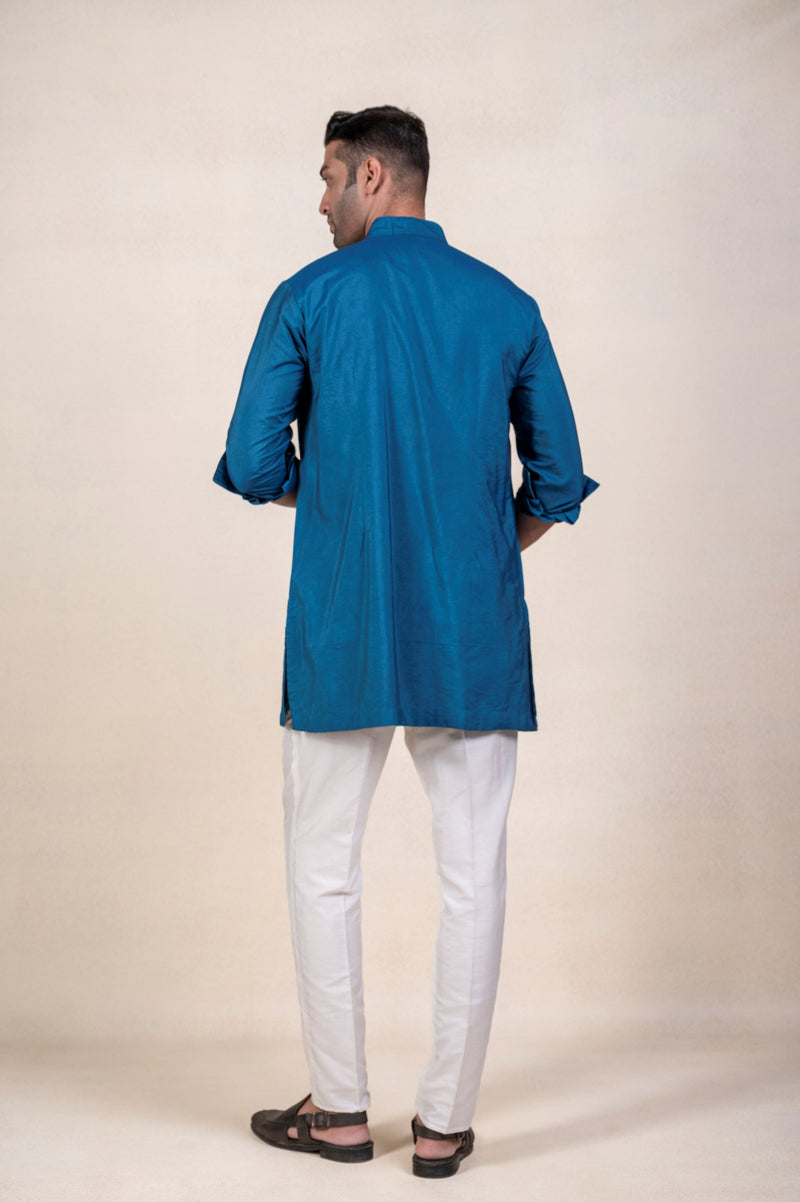 Blue Shirt Style Kurta