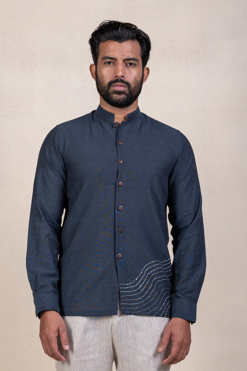 Blue Linen Kaatha Shirt