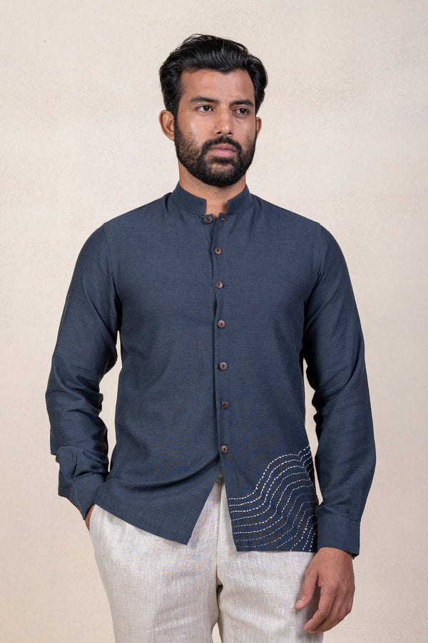 Blue Linen Kaatha Shirt