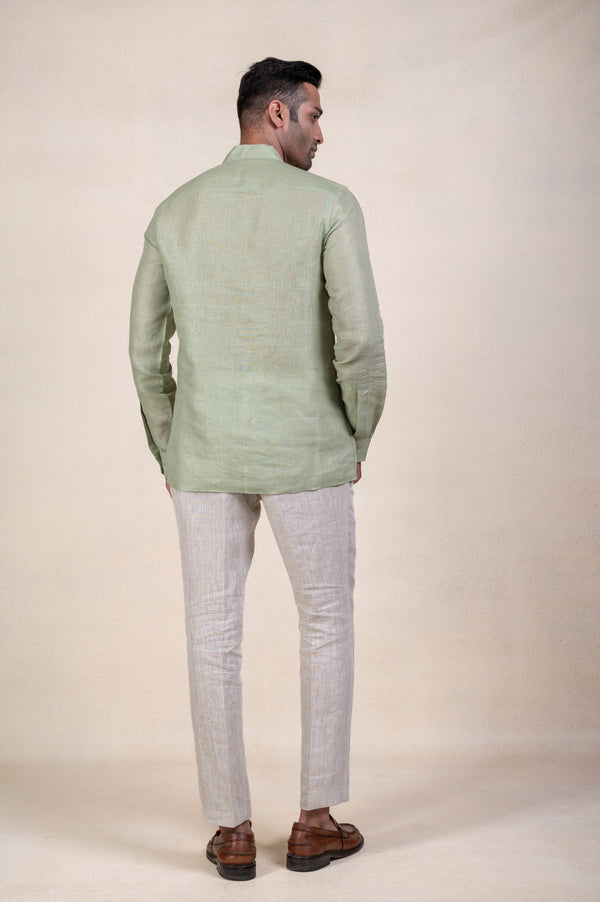Green Linen Kaatha Shirt