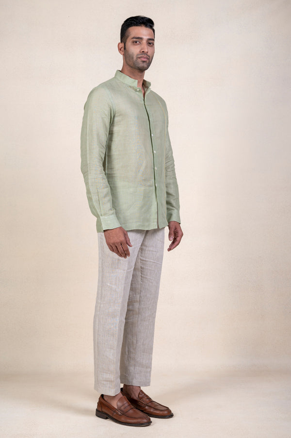 Green Linen Kaatha Shirt