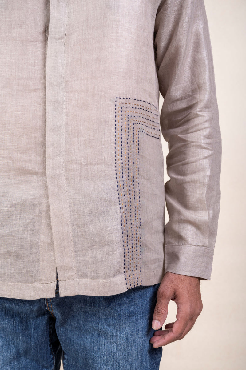 Grey Linen Kaatha Shirt