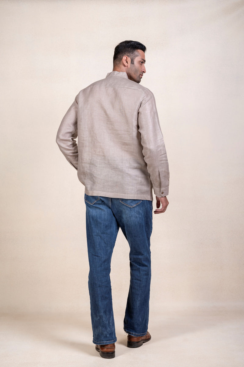 Grey Linen Kaatha Shirt