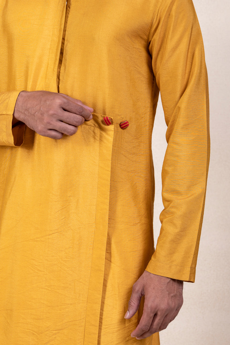 Mustard Angarkha Kurta