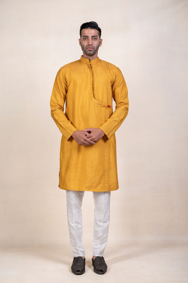 Mustard Angarkha Kurta