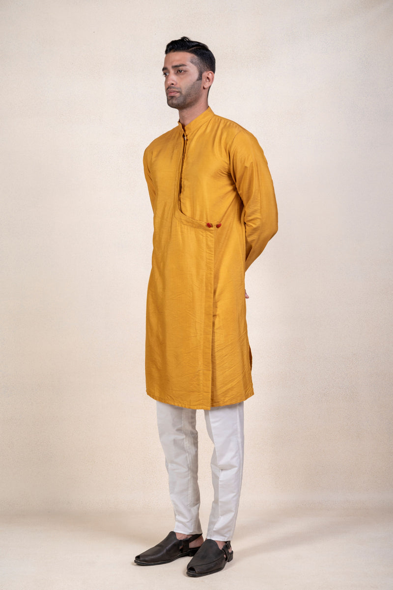 Mustard Angarkha Kurta