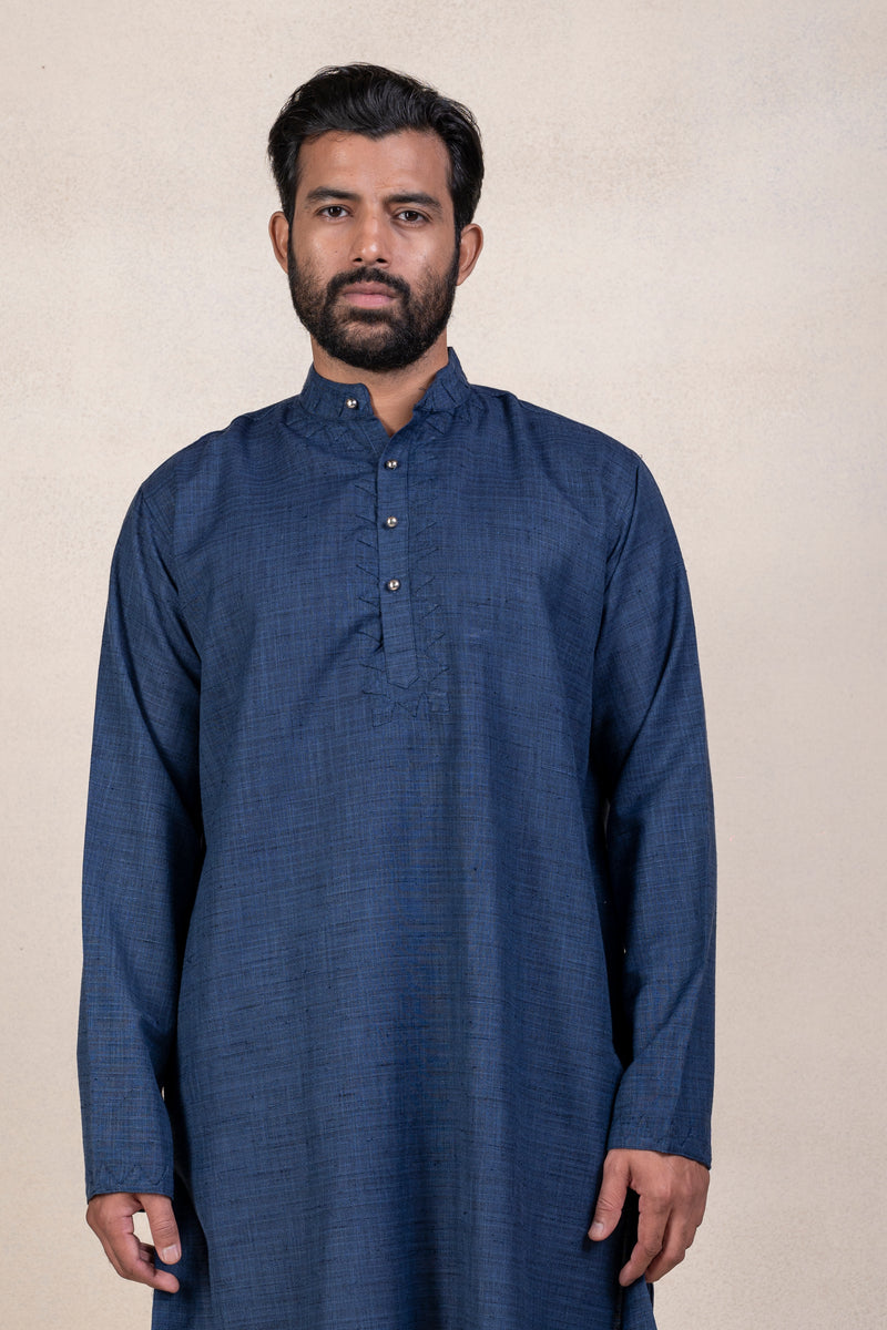 Blue Kungri Kurta