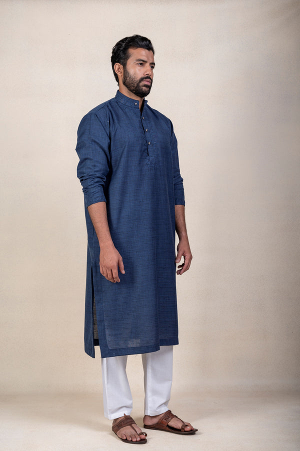 Blue Kungri Kurta