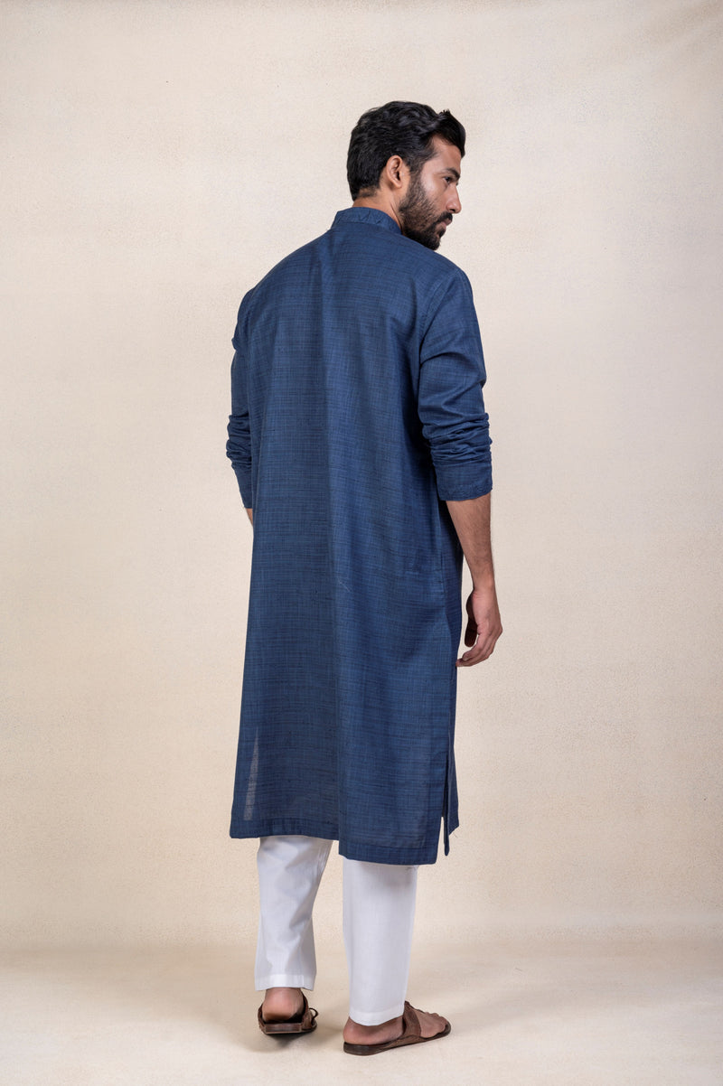 Blue Kungri Kurta