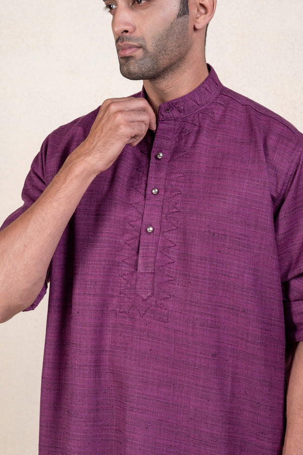 Magenta Kungri Kurta