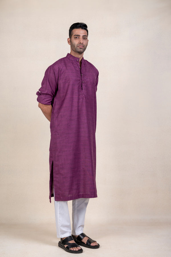 Magenta Kungri Kurta