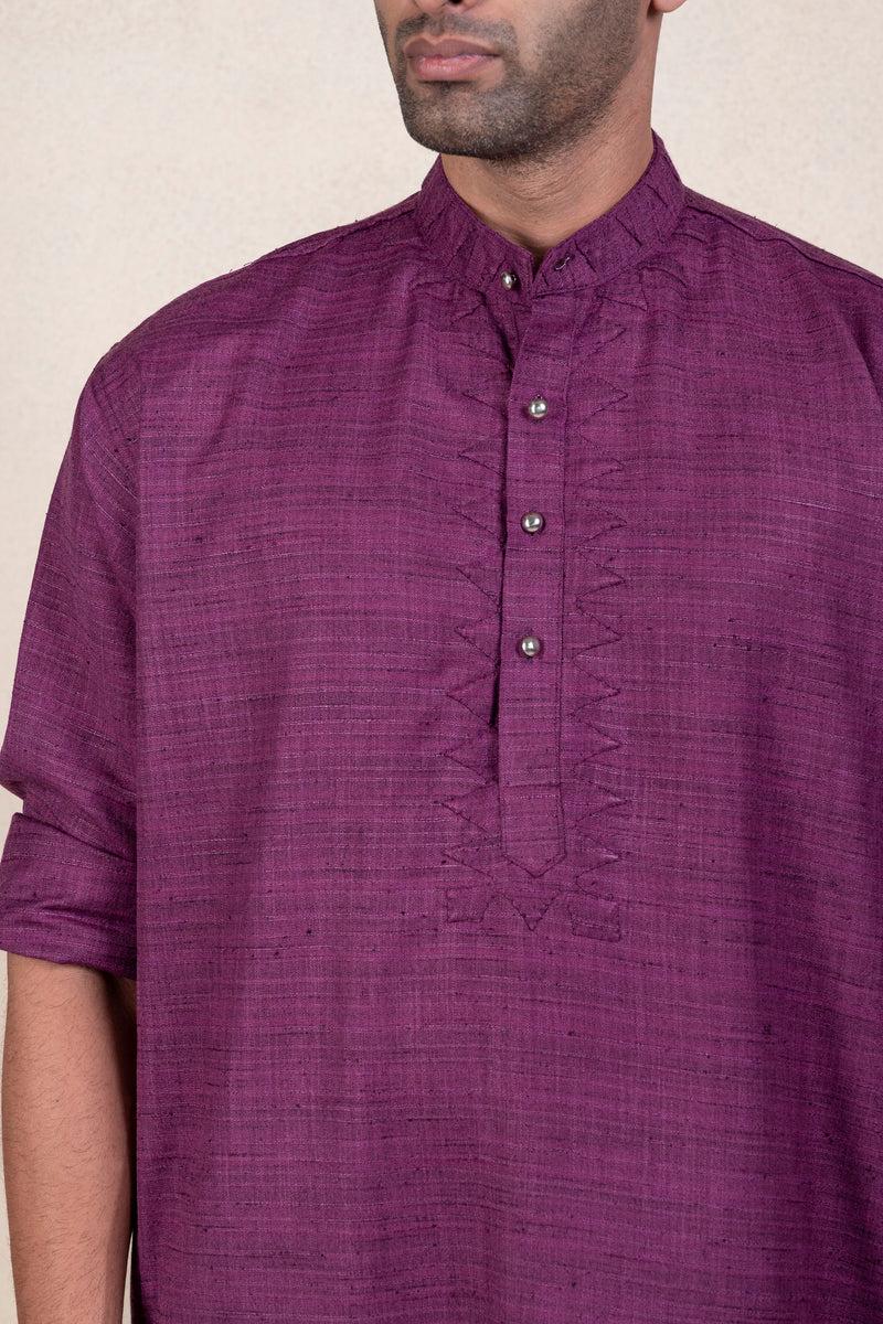 Magenta Kungri Kurta
