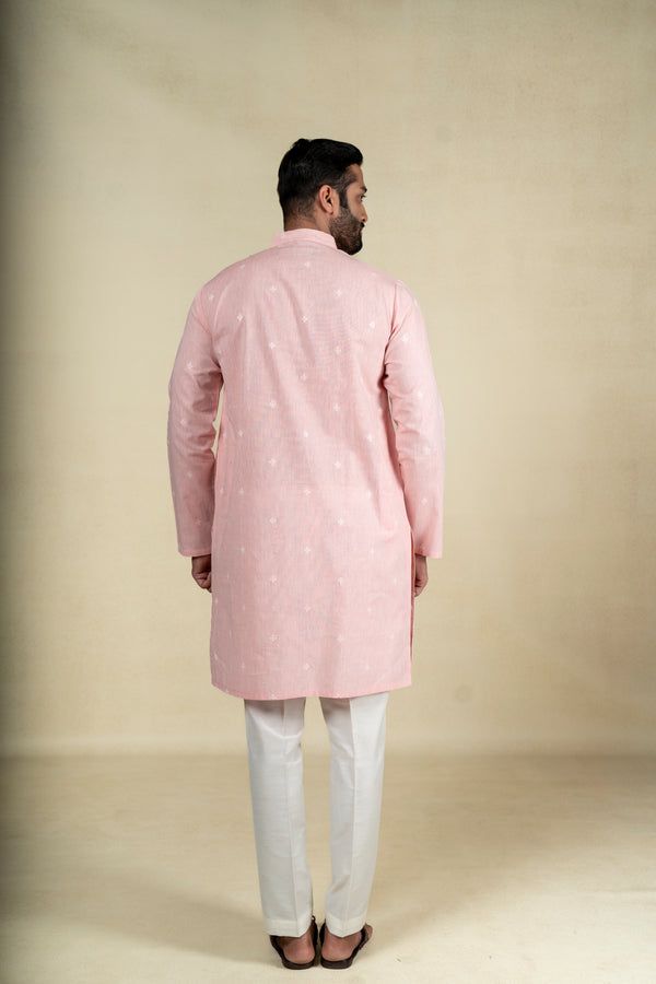 Pastel Pink Motif Kurta
