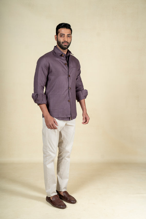 Mauve Linen Shacket