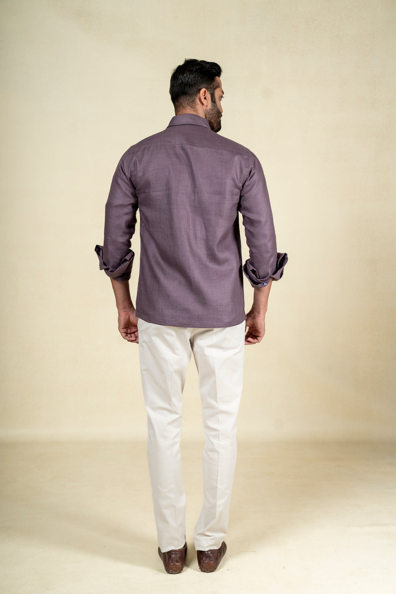 Mauve Linen Shacket