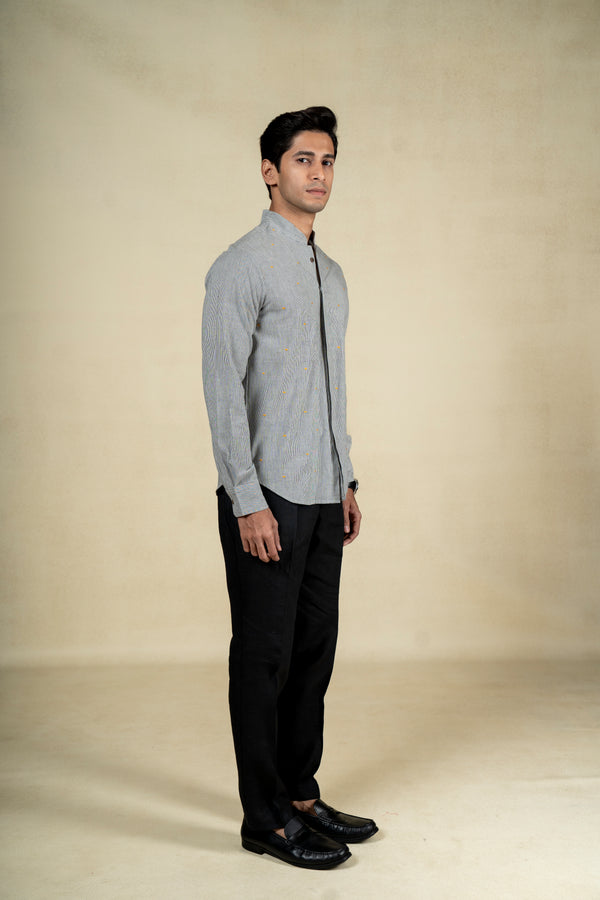 Black Micro Linear Shirt
