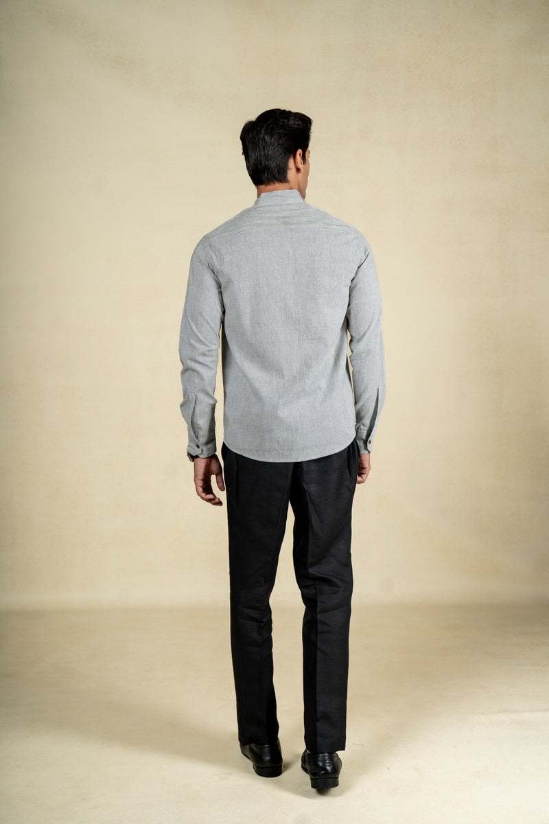 Black Micro Linear Shirt