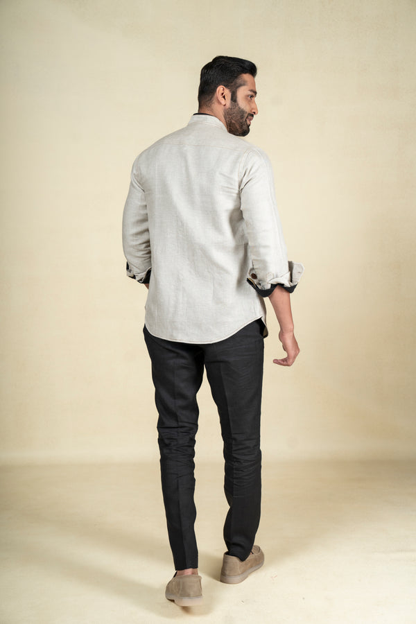 Beige Linen Shacket