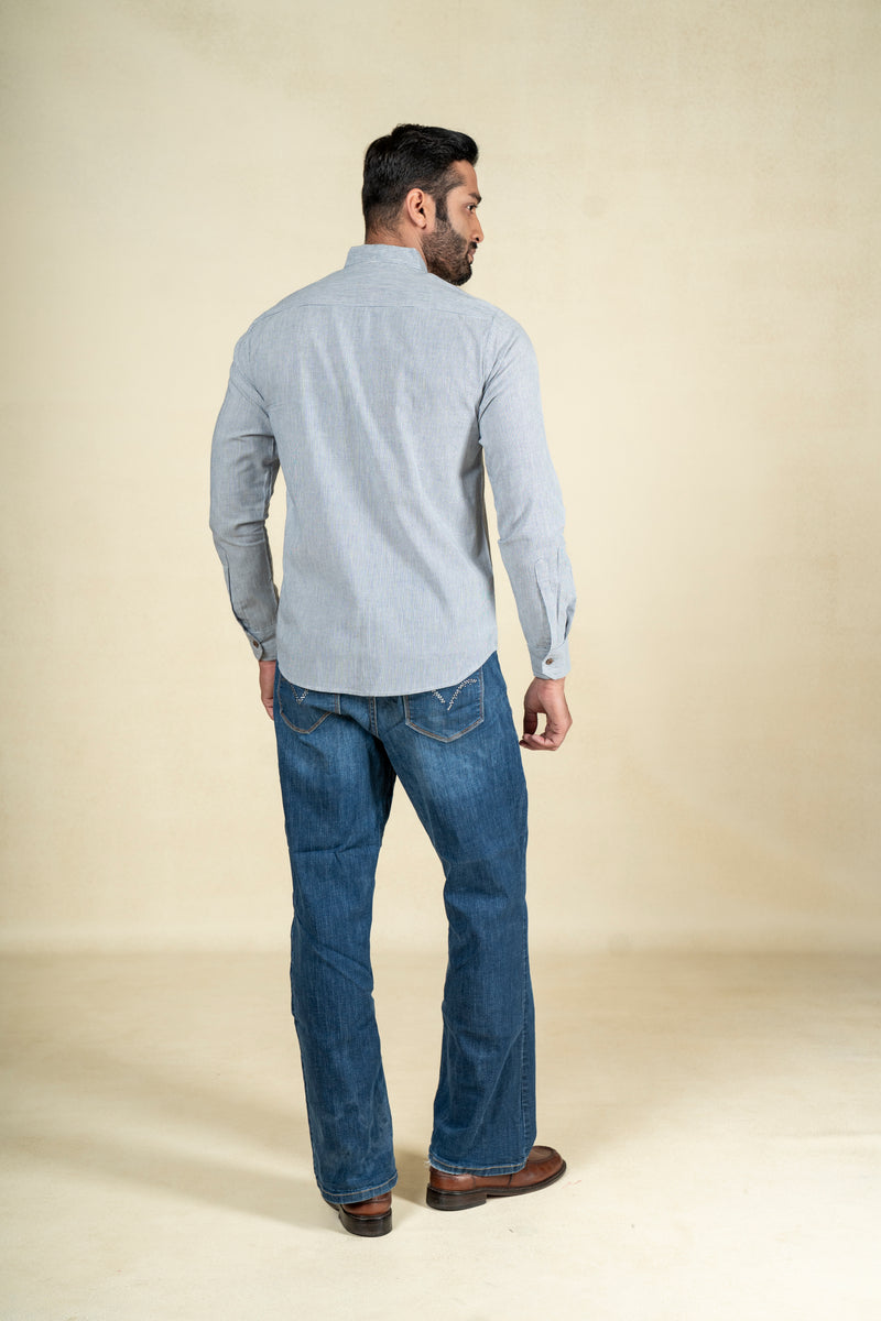 Blue Micro Linear Shirt