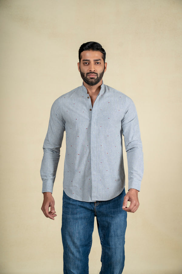 Blue Micro Linear Shirt