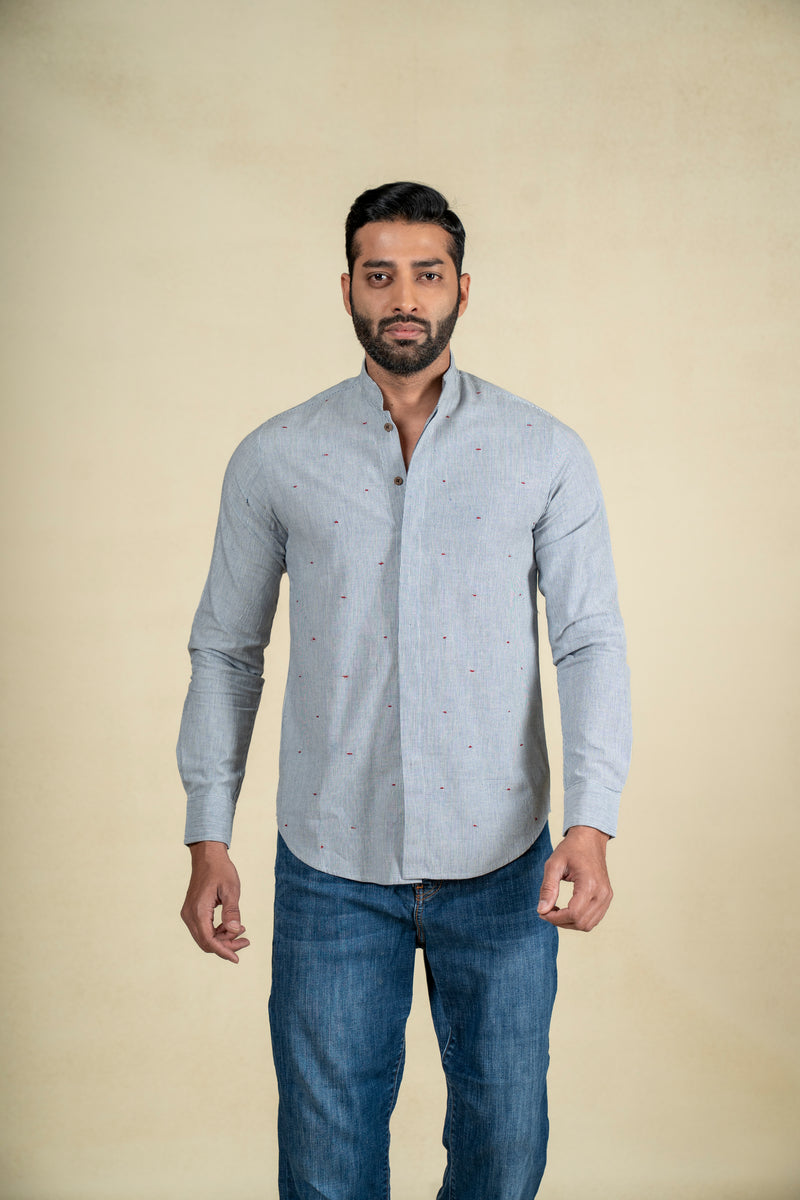 Blue Micro Linear Shirt