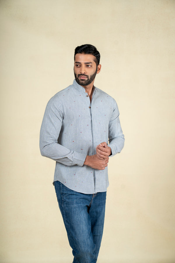 Blue Micro Linear Shirt