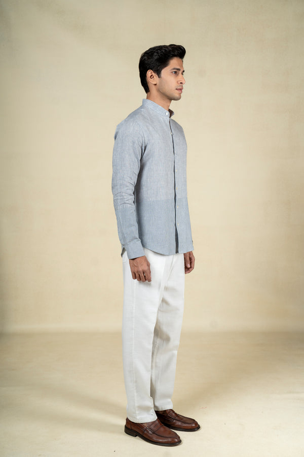 Blue Asymetrical Shirt