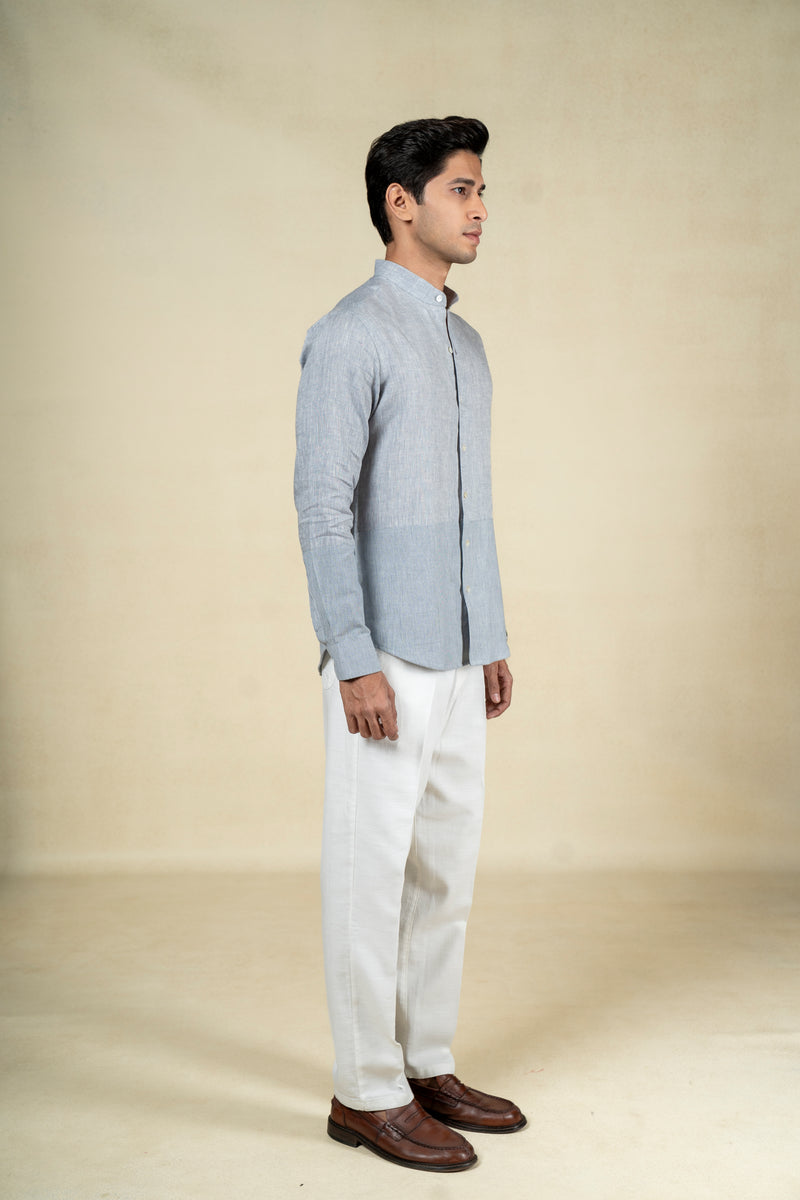 Blue Asymetrical Shirt