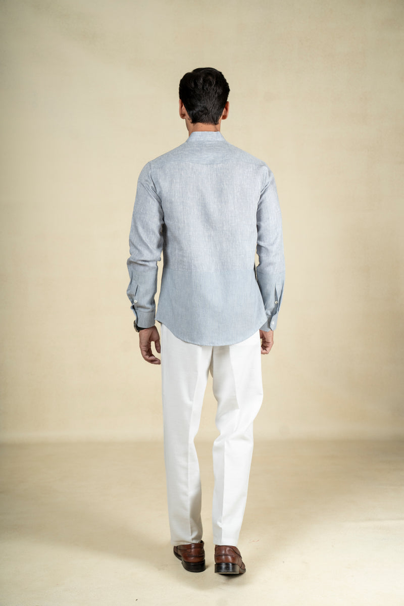 Blue Asymetrical Shirt