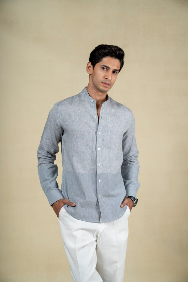 Blue Asymetrical Shirt