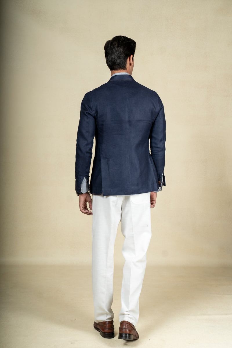 Blue Linen Jacket