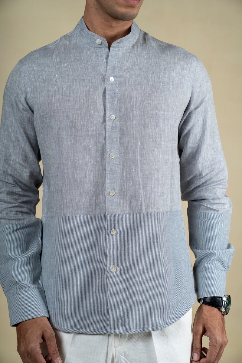 Blue Asymetrical Shirt