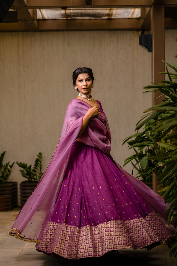 Lilac Lehenga Set