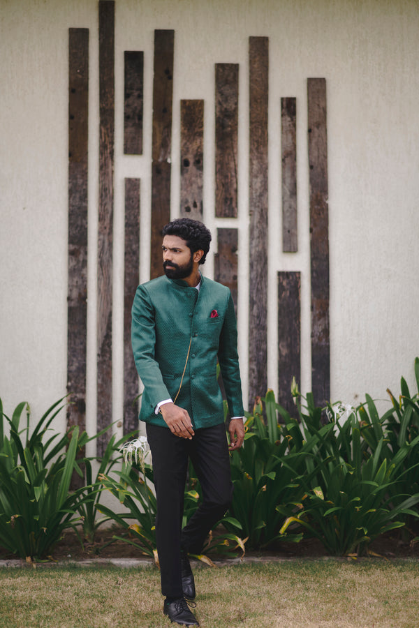 Dark Green Classic Bandhgala