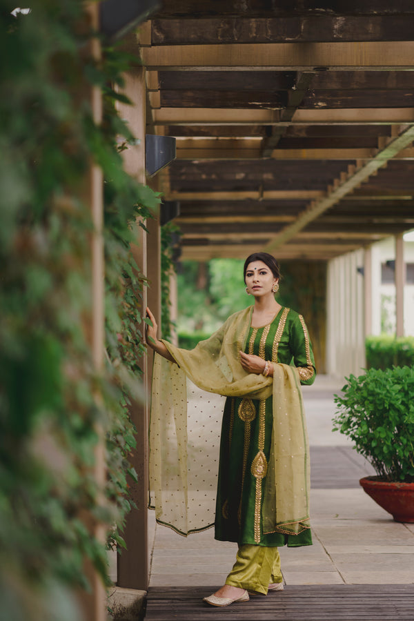 Green Kalidaar Set