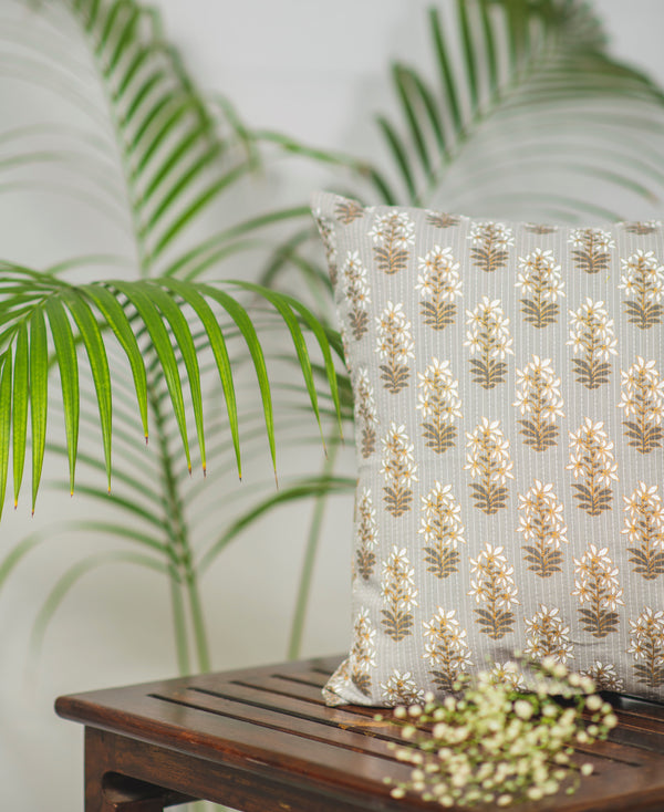 Grey Printed Cushion