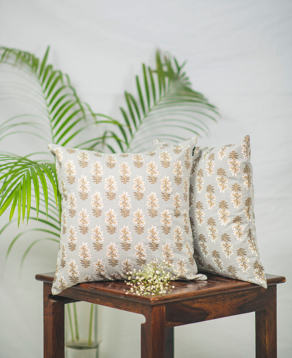 Grey Printed Cushion