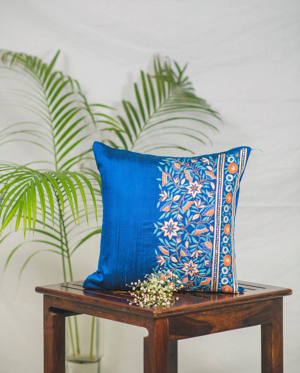 Blue Floral Cushion