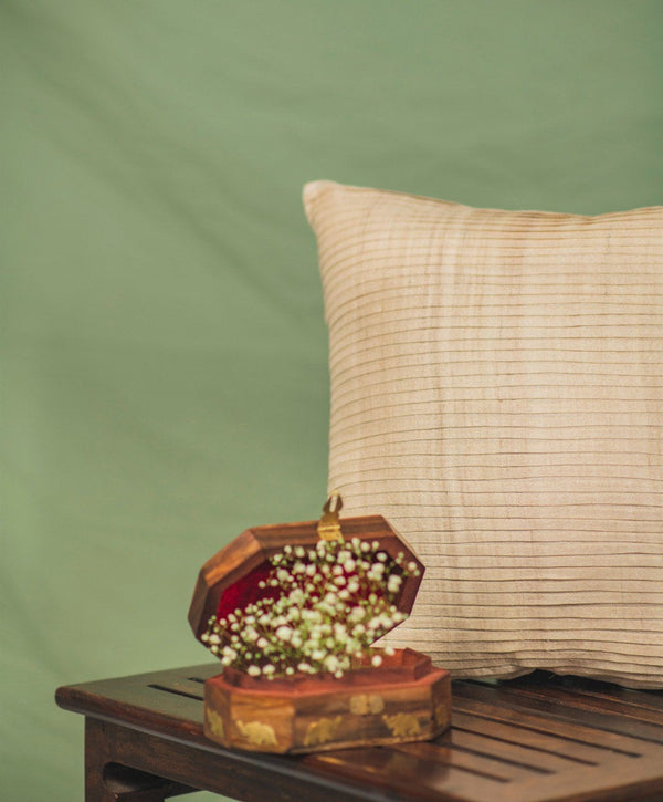 Beige Pleated Cushion