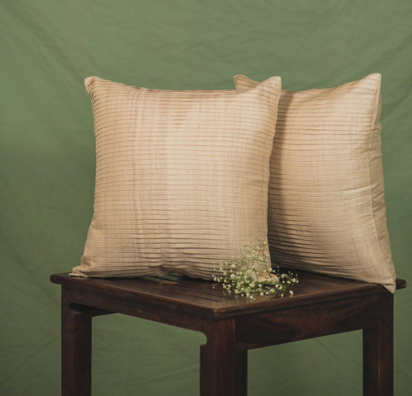 Beige Pleated Cushion