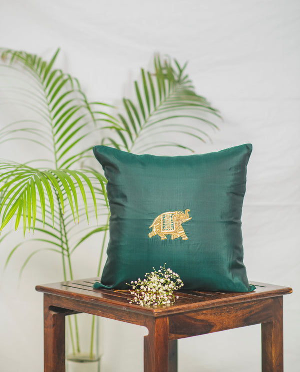 Green Elephant Cushion
