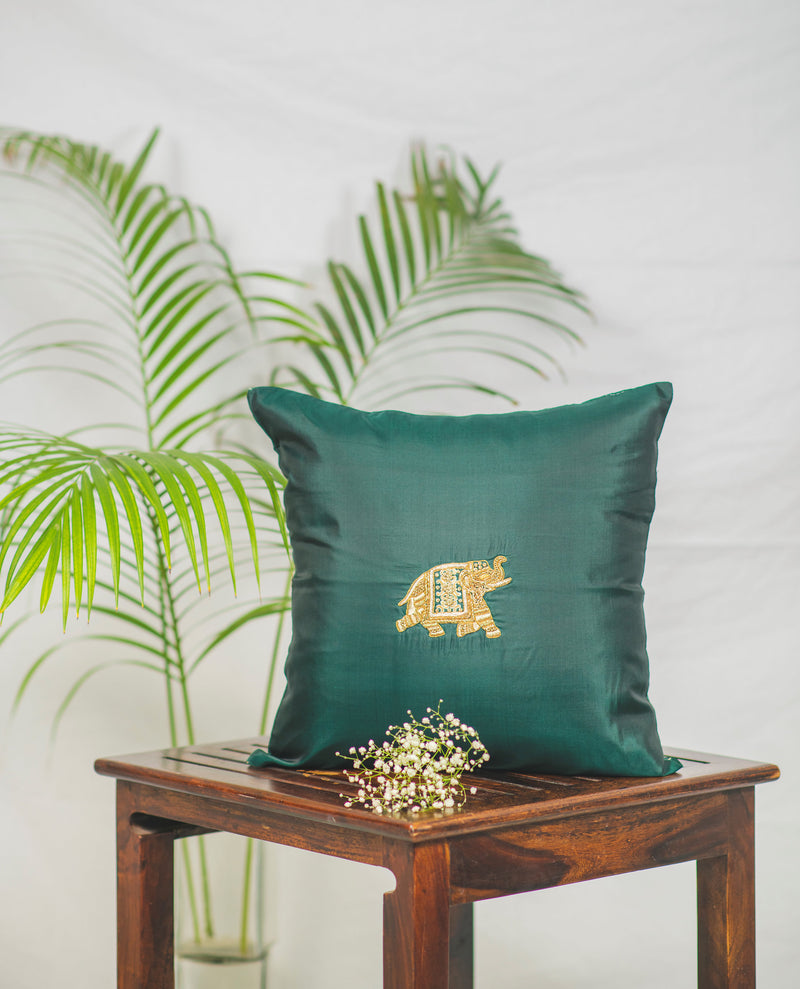 Green Elephant Cushion