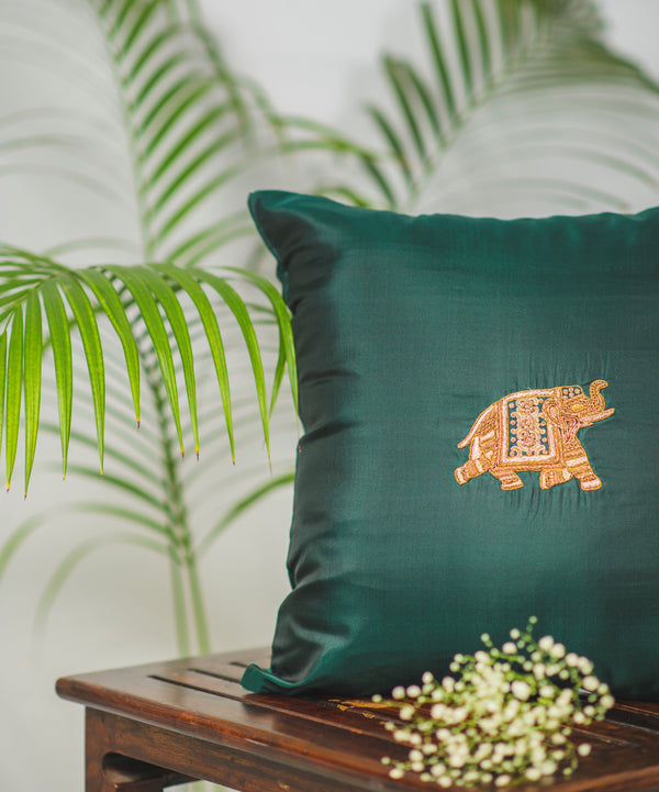 Green Elephant Cushion